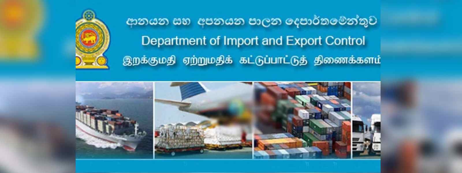 Import restrictions on many goods, lifted